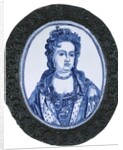 Delft plaque portraying Queen Anne by Anonymous