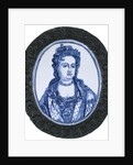 Delft plaque portraying Queen Anne by Anonymous