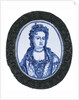 Delft plaque portraying Queen Anne by Anonymous