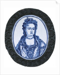 Delft plaque portraying Queen Anne by Anonymous