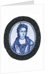 Delft plaque portraying Queen Anne by Anonymous