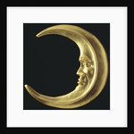 Gilded crescent moon by Anonymous