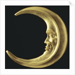 Gilded crescent moon by Anonymous