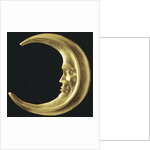 Gilded crescent moon by Anonymous