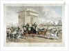 Horse drawn carriages along Hyde Park Corner, London by Anonymous