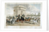 Horse drawn carriages along Hyde Park Corner, London by Anonymous