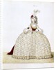 Woman in court dress by Anonymous