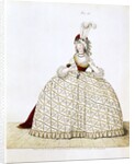 Woman in court dress by Anonymous