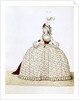Woman in court dress by Anonymous