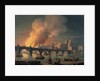 Westminster Bridge and the Burning of the Houses of Parliament from Lambeth by Thomas Luny