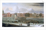 A Frost Fair on the Thames at Temple Stairs by Abraham Hondius