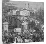 Busy scene on London Bridge by Anonymous