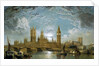 Westminster Bridge, the Houses of Parliament and Westminster Abbey Seen from the River by John Anderson