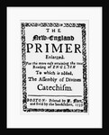 The New England Primer, 1737 by Anonymous