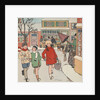 Children Christmas Shopping in Snow by Anonymous