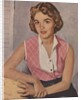 Young woman in pink blouse by Anonymous