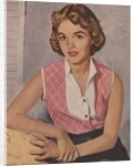 Young woman in pink blouse by Anonymous