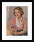 Young woman in pink blouse by Anonymous