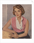 Young woman in pink blouse by Anonymous