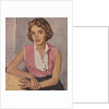 Young woman in pink blouse by Anonymous