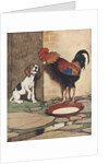 Dog and rooster conversing by Anonymous