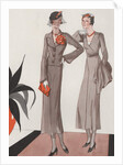 Two women in 1930's fashion by Anonymous