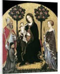 Virgin and Child Enthroned with Two Saints and a Donor by Gentile da Fabriano