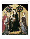 Virgin and Child Enthroned with Two Saints and a Donor by Gentile da Fabriano
