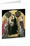Virgin and Child Enthroned with Two Saints and a Donor by Gentile da Fabriano