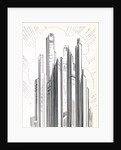 Skyscrapers looming over an American city by Anonymous