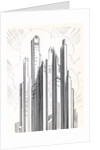 Skyscrapers looming over an American city by Anonymous