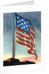 American flag flying over Fort McHenry by Anonymous