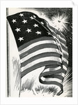 American flag flying over Fort McHenry by Anonymous