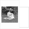OIder woman and baby in a English park, ca. 1900. by Anonymous
