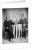 Two men pose with American flags, ca. 1895. by Anonymous