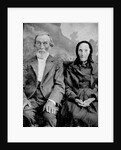Grandma and Grandpa in a tintype portrait, ca. 1870s. by Anonymous