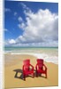 Beach chairs beckon on Baldwin Beach on the north shore of Maui, Hawaii by Anonymous