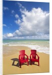Beach chairs beckon on Baldwin Beach on the north shore of Maui, Hawaii by Anonymous