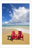 Beach chairs beckon on Baldwin Beach on the north shore of Maui, Hawaii by Anonymous