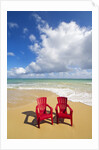 Beach chairs beckon on Baldwin Beach on the north shore of Maui, Hawaii by Anonymous