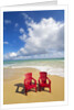 Beach chairs beckon on Baldwin Beach on the north shore of Maui, Hawaii by Anonymous