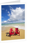 Beach chairs beckon on Baldwin Beach on the north shore of Maui, Hawaii by Anonymous