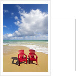 Beach chairs beckon on Baldwin Beach on the north shore of Maui, Hawaii by Anonymous