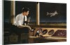 Air traffic controller at work by Anonymous