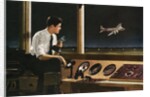 Air traffic controller at work by Anonymous