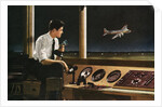 Air traffic controller at work by Anonymous