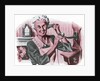 Grandmother on a crank wall telephone by Anonymous
