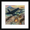 American Helldiver planes bombing Tokyo during World War II by Anonymous
