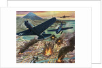 American Helldiver planes bombing Tokyo during World War II by Anonymous