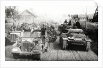 German military convoy in occupied Russia by Anonymous